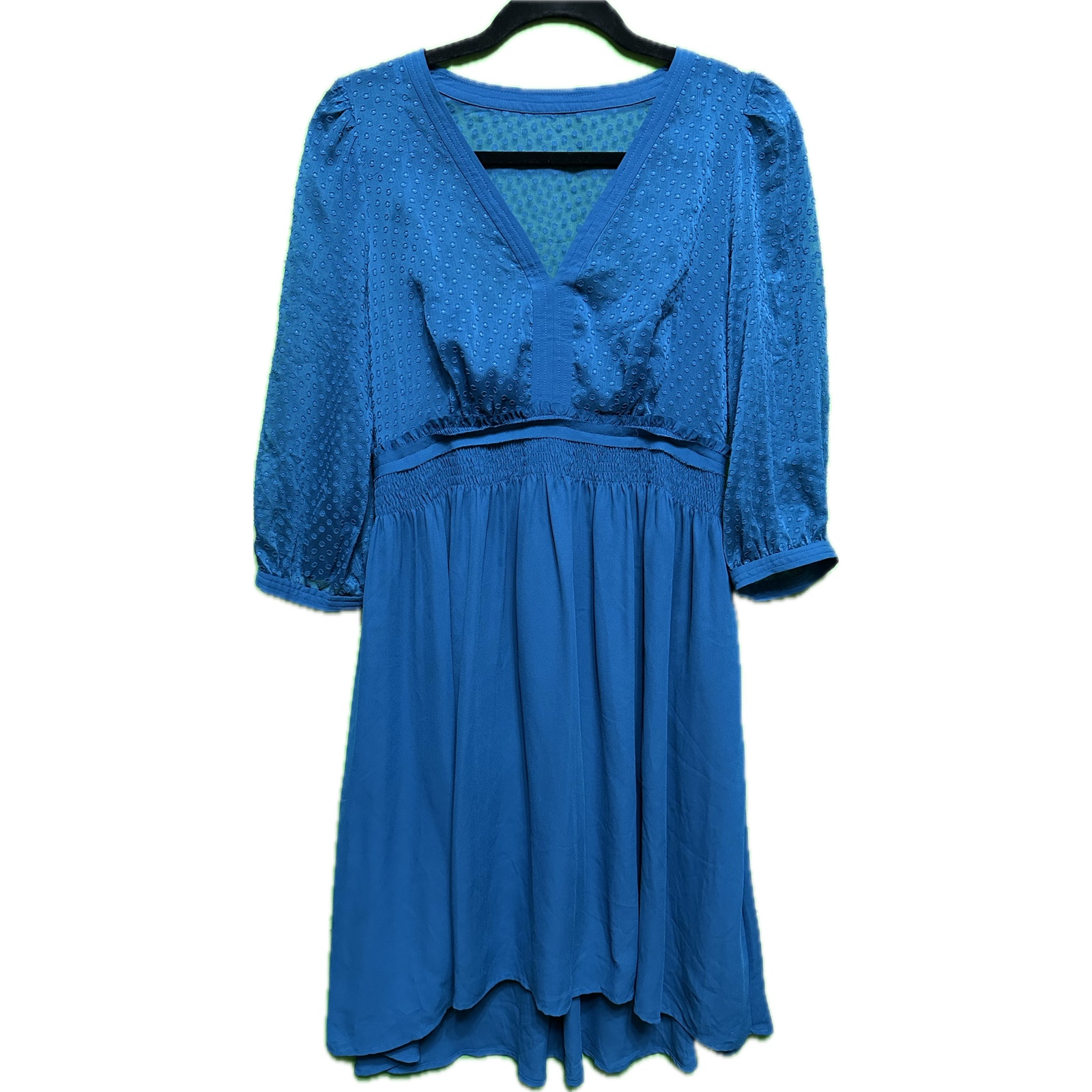 Anthropologie Hd In Paris Blue Swiss Dot Dress New Sz 6